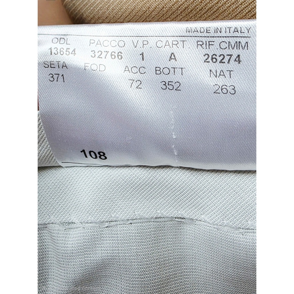 Canali 7 Wool Tessuto Italy Dress Pants Tan Pleated Flat Front Menswear Inspired - Picture 7 of 8